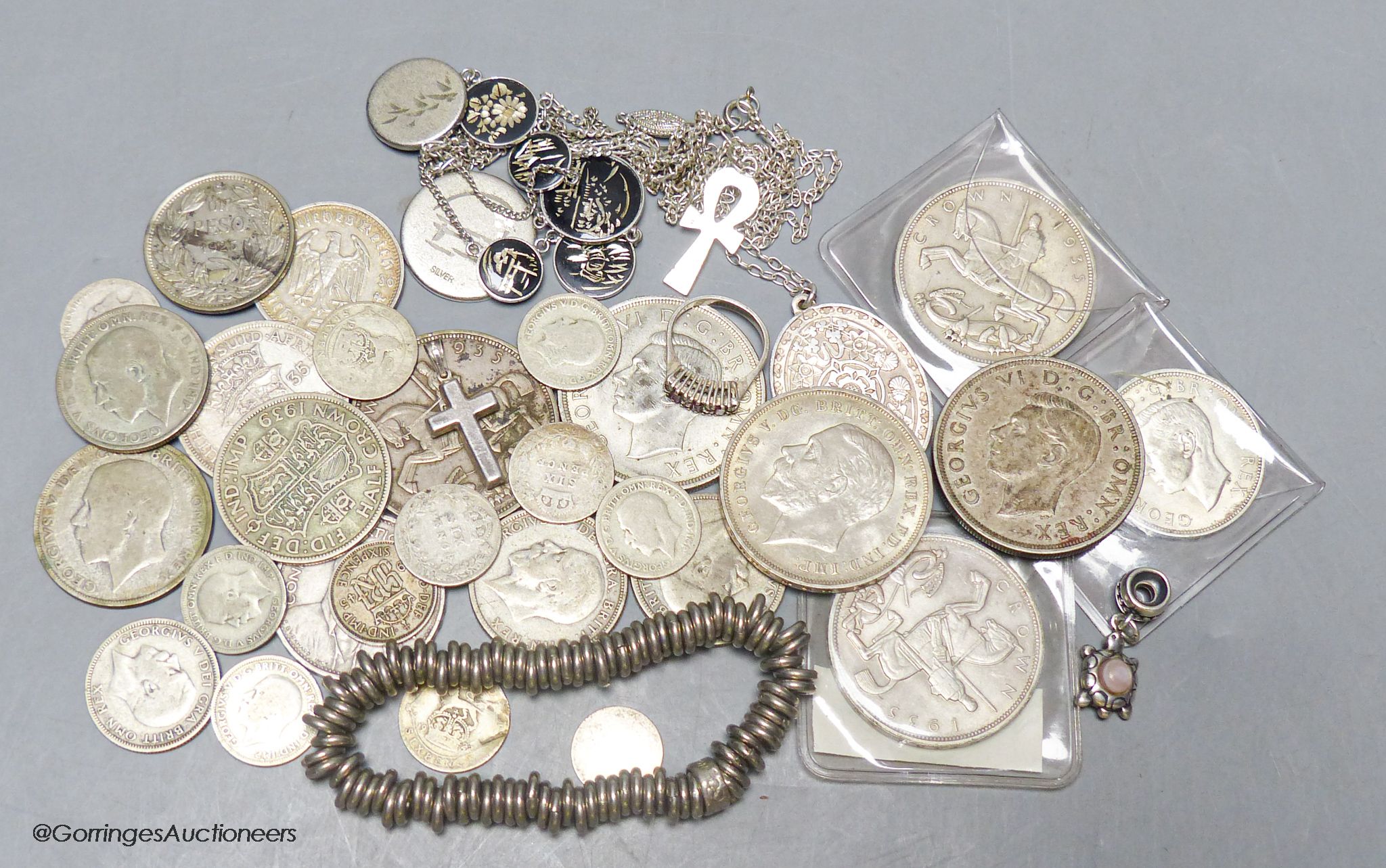 A quantity of coins including pre 1947